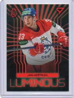 SportZoo Hokejové Česko 2024 LUMINOUS Red # LS-10 Košťálek Jan