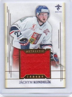 Real Cards 2025-2026 série 1 Authentic JERSEY Gold x/19 # AJ-11 Kondelík Jáchym