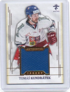 Real Cards 2025-2026 série 1 Authentic JERSEY Gold x/19 # AJ-16 Kundrátek Tomáš