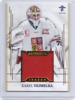 Real Cards 2025-2026 série 1 Authentic JERSEY Gold x/19 # AJ-27 Vejmelka Karel (G)