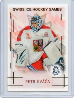 Real Cards 2025-2026 série 1 SWISS HOCKEY GAMES Gold x/50 # SHG-16 Kváča Petr (G)