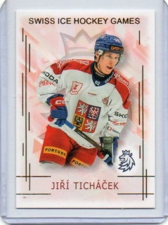 Real Cards 2025-2026 série 1 SWISS HOCKEY GAMES Gold x/50 # SHG-24 Ticháček Jiří
