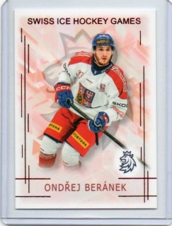 Real Cards 2025-2026 série 1 SWISS HOCKEY GAMES Red x/12 # SHG-02 Beránek Ondřej