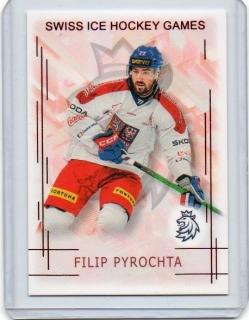 Real Cards 2025-2026 série 1 SWISS HOCKEY GAMES Red x/12 # SHG-18 Pyrochta Filip