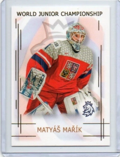 Real Cards 2025-2026 série 1 WORLD JUNIOR CHAMPIONS U20 Gold x/50 # U20-14 Mařík Matyáš (G)