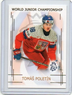 Real Cards 2025-2026 série 1 WORLD JUNIOR CHAMPIONS U20 Gold x/50 # U20-19 Poletín Tomáš