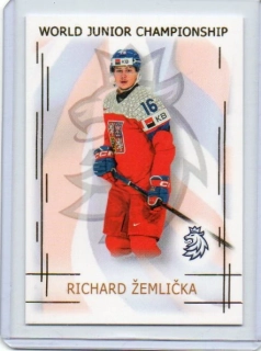 Real Cards 2025-2026 série 1 WORLD JUNIOR CHAMPIONS U20 Gold x/50 # U20-23 Žemlička Richard