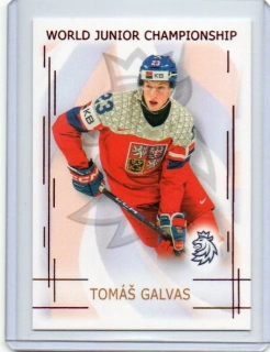 Real Cards 2025-2026 série 1 WORLD JUNIOR CHAMPIONS U20 Red x/12 # U20-07 Galvas Tomáš