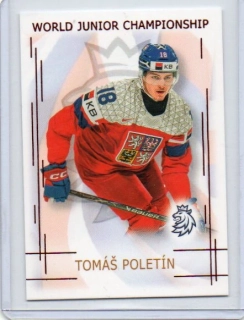 Real Cards 2025-2026 série 1 WORLD JUNIOR CHAMPIONS U20 Red x/12 # U20-19 Poletín Tomáš