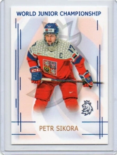 Real Cards 2025-2026 série 1 WORLD JUNIOR CHAMPIONS U20 Blue x/9 # U20-21 Sikora Petr