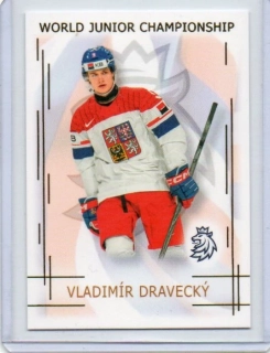 Real Cards 2025-2026 série 1 WORLD JUNIOR CHAMPIONS U20 Gold x/50 # U20-05 Dravecký Vladimír