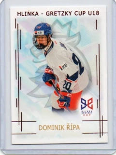 Real Cards 2025-2026 série 1 HLINKA-GRETZKY CUP U18 Red x/12 # HG-17 Řípa Dominik