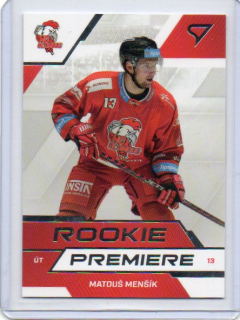 SportZoo ELH 2022-2023 ROOKIE Premiere Base # PR-08 Menšík Matouš - Olomouc