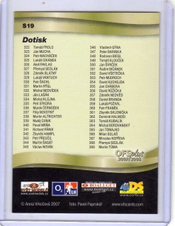 OFS 2007-2008 Seznam karet Dotisku # S19