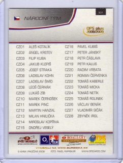 OFS 2008-2009 # S01 Seznam karet Reprezentace ČRA / ČR20