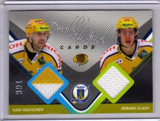 OFS Premium 2011 Double Identical Cards JERSEY 391/500 # J01 Rachůnek Ivan / Vlach Roman - Zlín