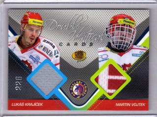 OFS Premium 2011 Double Identical Cards JERSEY 226/500 # J02 Krajíček Lukáš / Vojtek Martin (G) - Třinec