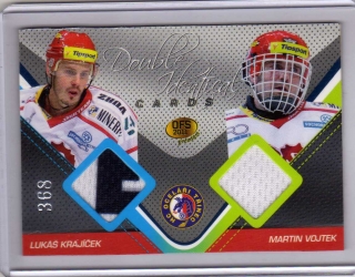 OFS Premium 2011 Double Identical Cards JERSEY 368/500 # J02 Krajíček Lukáš / Vojtek Martin (G) - Třinec
