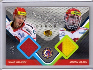 OFS Premium 2011 Double Identical Cards JERSEY 376/500 # J02 Krajíček Lukáš / Vojtek Martin (G) - Třinec