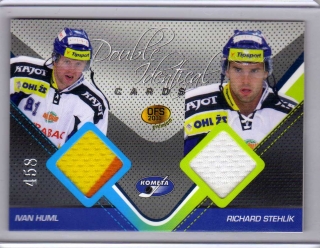 OFS Premium 2011 Double Identical Cards JERSEY 458/500 # J05 Huml Ivan / Stehlík Richard - Brno