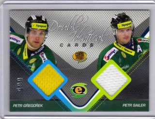 OFS Premium 2011 Double Identical Cards JERSEY 499/500 # J08 Gřegořek Petr / Sailer Petr - K.Vary