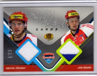 OFS Premium 2011 Double Identical Cards JERSEY 173/500 # J13 Pšurný Michal / Novák Jan - Č.Budějovice