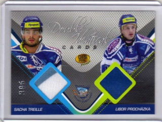 OFS Premium 2011 Double Identical Cards JERSEY 395/500 # J16 Treille Sach / Procházka Libor - Kladno