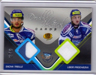 OFS Premium 2011 Double Identical Cards JERSEY 279/500 # J16 Treille Sach / Procházka Libor - Kladno