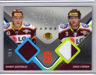 OFS Premium 2011 Double Identical Cards JERSEY 383/500 # J18 Bartánus Marek / O´Brien Doug - Sparta