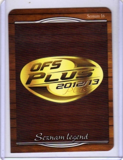 OFS 2012-2013 Legendy Die-Cut # S16 Seznam karet